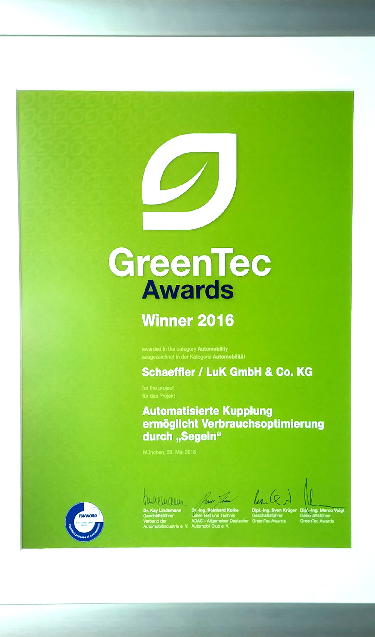 舍弗勒E-Clutch獲歐洲綠色科技一等獎(jiǎng)